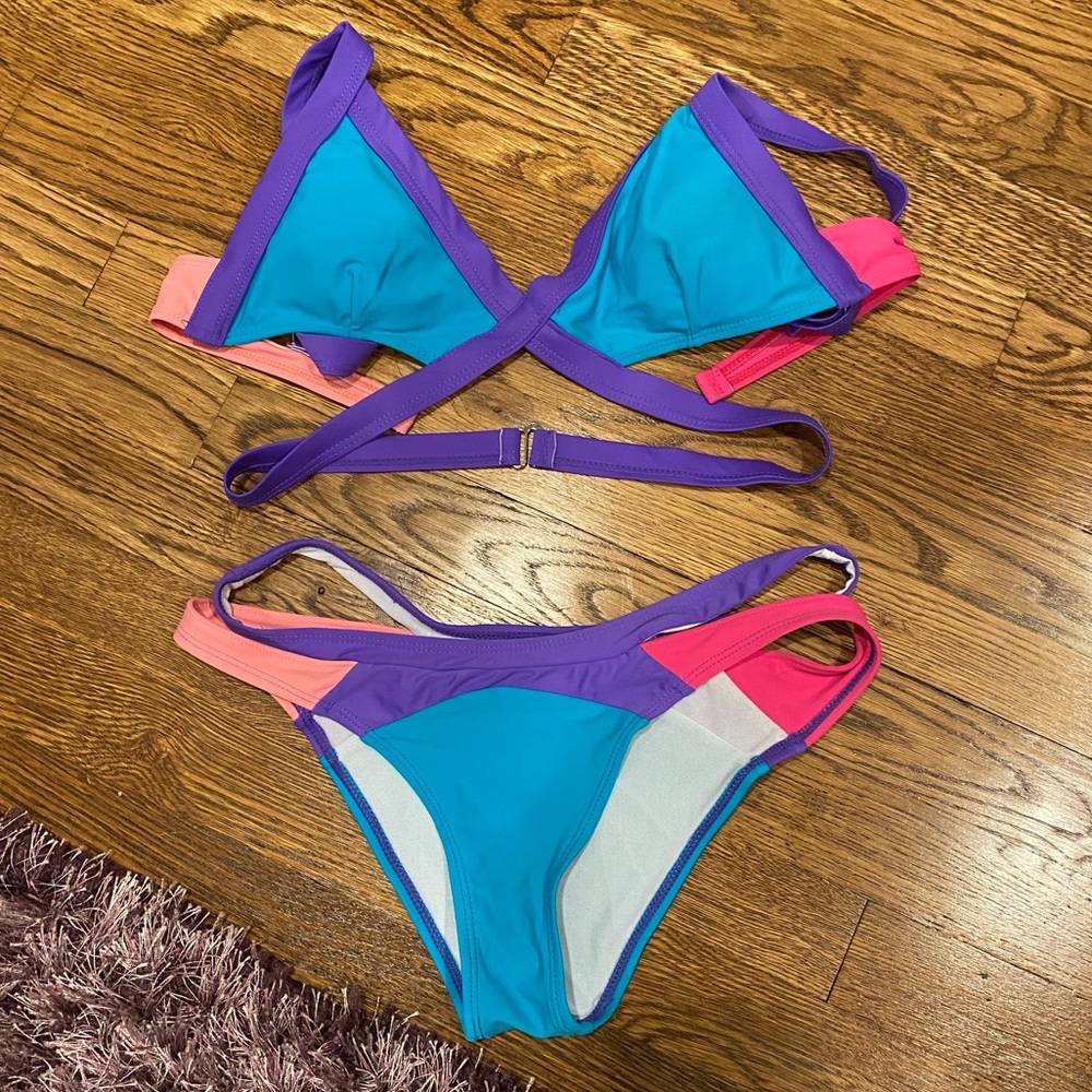 Multicolor Bikini Top and Bottom